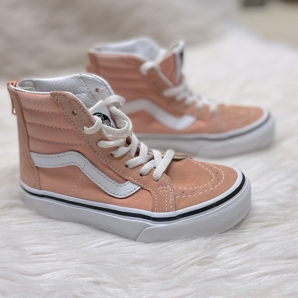 Vans SK8-Hi Zip Sneakers Girls Salmon/True White Sz 11.5 - Picture 5 of 8